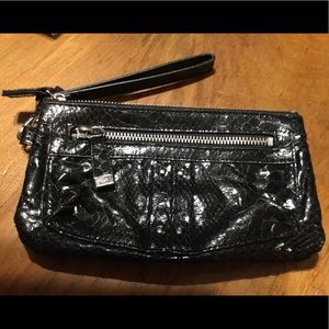 Calvin Klein Black Dual Zippered wristlet